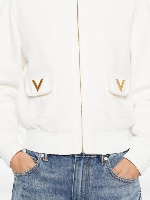 Valentino Garavani zip-front sweatshirt - White - zdjęcie produktu nr 2