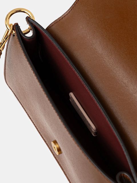 Coccinelle torebka skórzana kolor brązowy E5.SSK.27.01.01