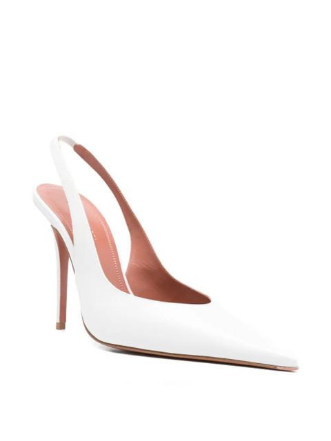 Amina Muaddi Anok slingback pumps - White - zdjęcie produktu nr 2