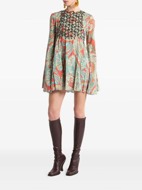 ETRO metal-paisley top - Black