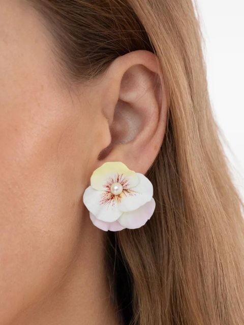 Jennifer Behr Viletta flower-shaped earrings - White - zdjęcie produktu nr 2