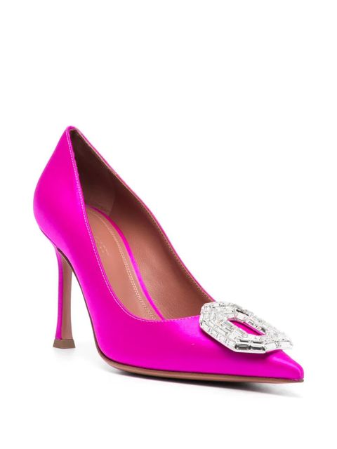 Amina Muaddi Camelia 90mm crystal-embellished pumps - Pink