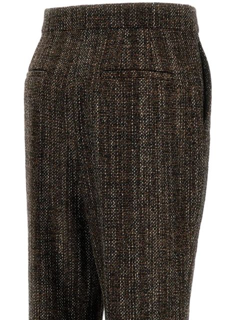 FENDI tweed flared trousers - Brown
