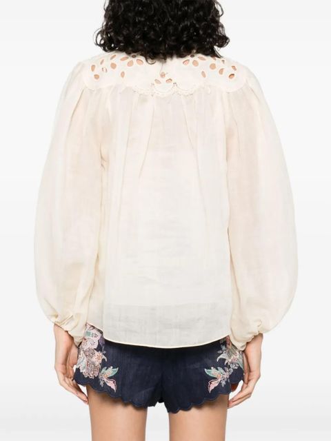 ZIMMERMANN embroidered shirt - Neutrals