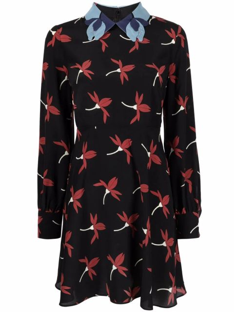 Valentino Garavani floral-print mini dress - Black