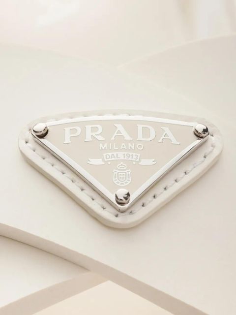 Prada Monolith buckle sandals - White