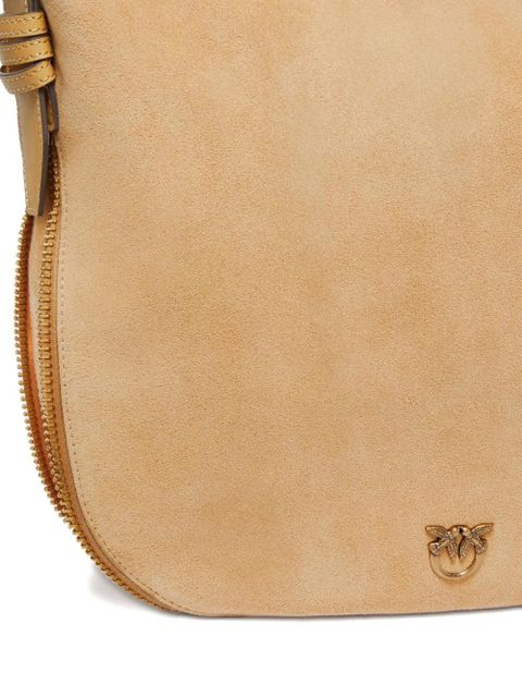 PINKO suede zip-fastening cross body bag - Brown
