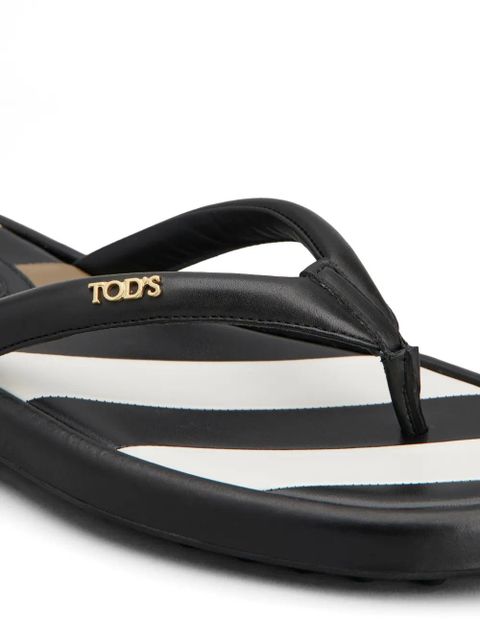 Tod's logo-detail flip flop - Black