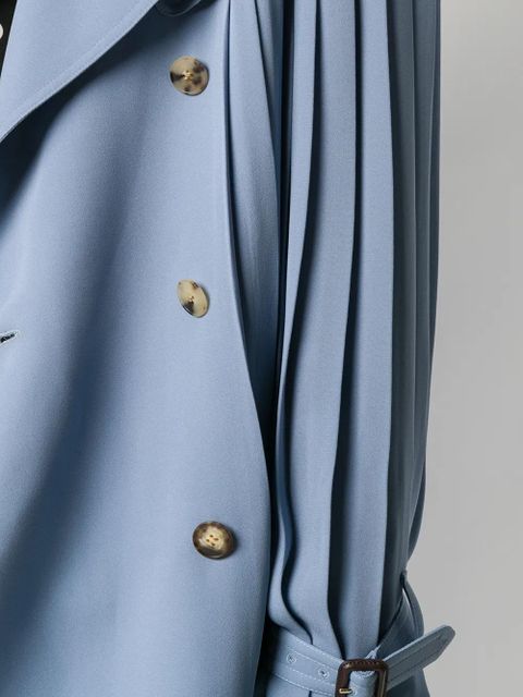 Valentino Garavani pleated trench coat - Blue