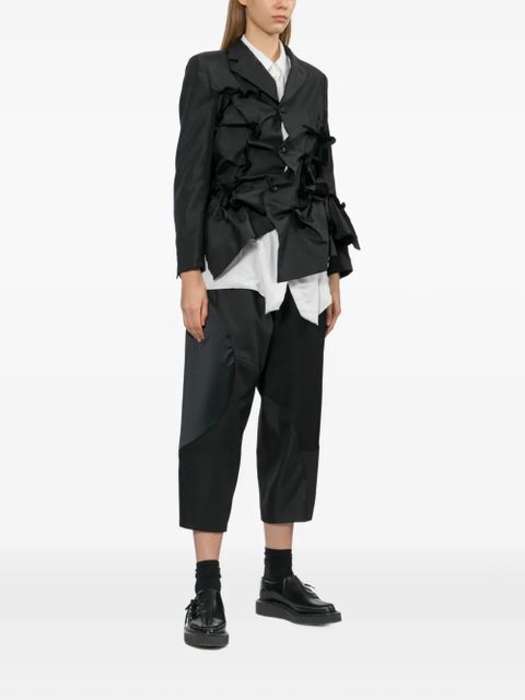 Comme Des Garçons ruffled notched-lapels jacket - Black - zdjęcie produktu nr 2