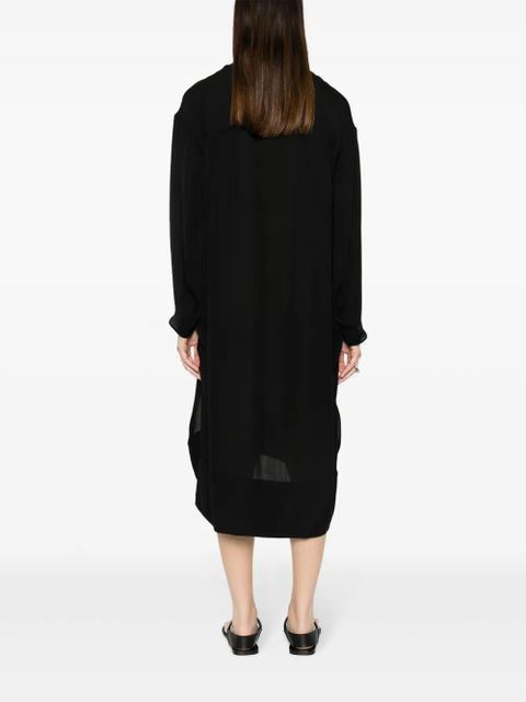 KHAITE Brim crepe midi dress - Black