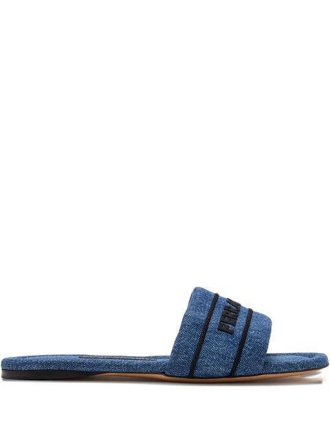 Ferragamo denim sandals - Blue - zdjęcie produktu nr 1