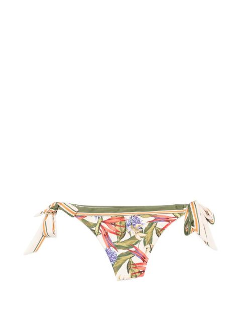 FARM Rio Strilitzia floral-print side-tie bikini bottoms - Neutrals - zdjęcie produktu nr 2