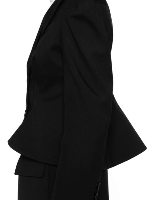 Alexander McQueen puff-sleeve double-breasted jacket - Black
