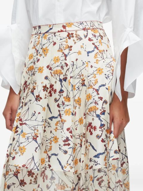 3.1 Phillip Lim Bliss floral-print pleated skirt - Neutrals