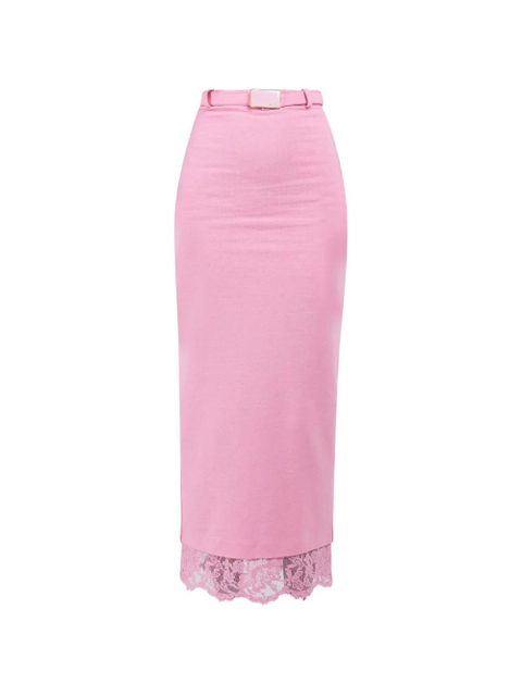 Rowen Rose lace-contrast midi skirt - Pink - zdjęcie produktu nr 1