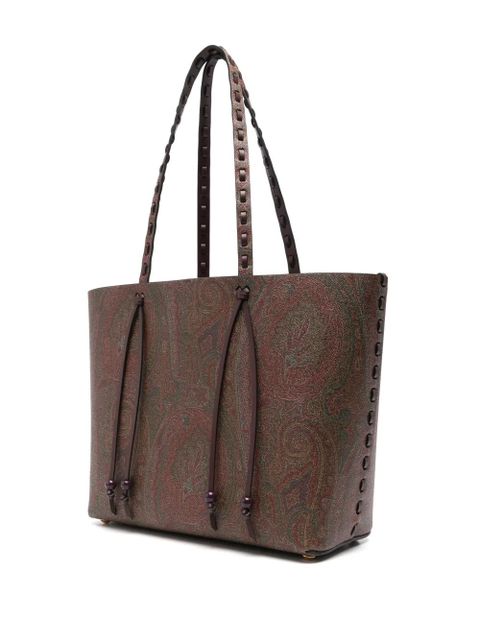 ETRO paisley-jacquard shoulder bag - Brown