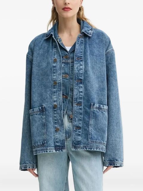 American Vintage Joybird patch-pocket denim jacket - Blue - zdjęcie produktu nr 1