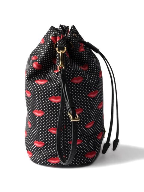 Prada Re-Nylon polka-dot pouch - Black