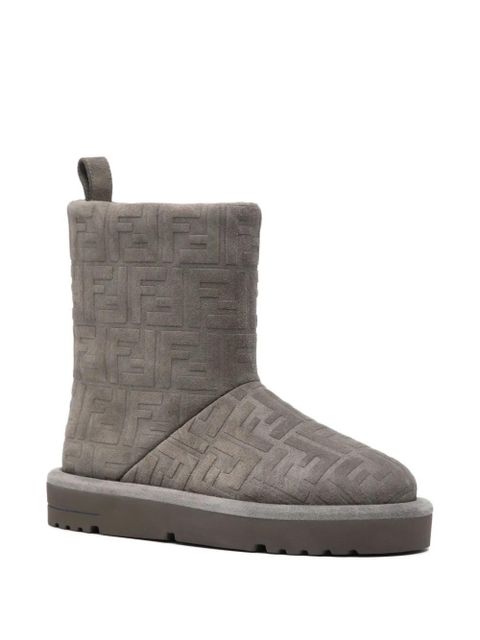 FENDI 25mm Apres Chic embossed-FF boots - Grey - zdjęcie produktu nr 2