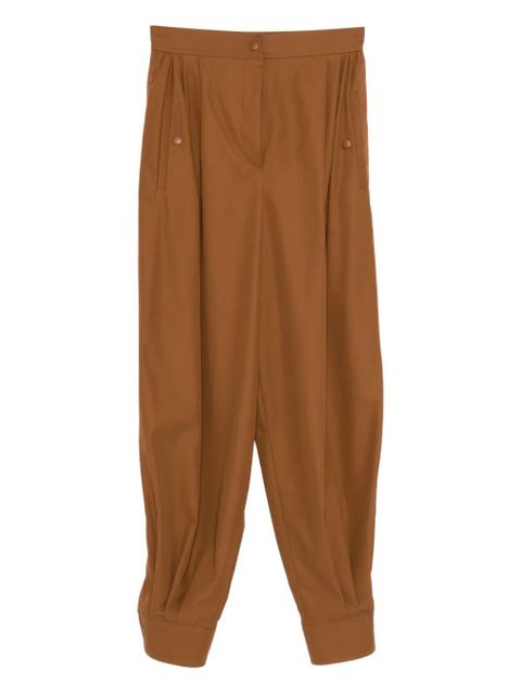 Max Mara cotton pleated trousers - Brown - zdjęcie produktu nr 1