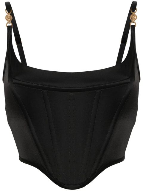 Versace Medusa '95 satin corset top - Black - zdjęcie produktu nr 1