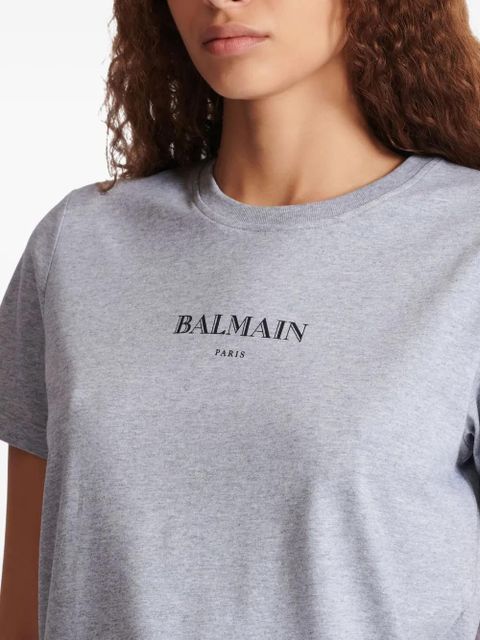 Balmain logo-print cotton t-shirt - Grey - zdjęcie produktu nr 2