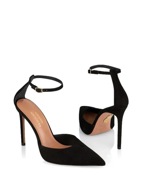 Aquazzura x Alex Rivière 105mm D'orsay pointed ankle-strap pumps - Black