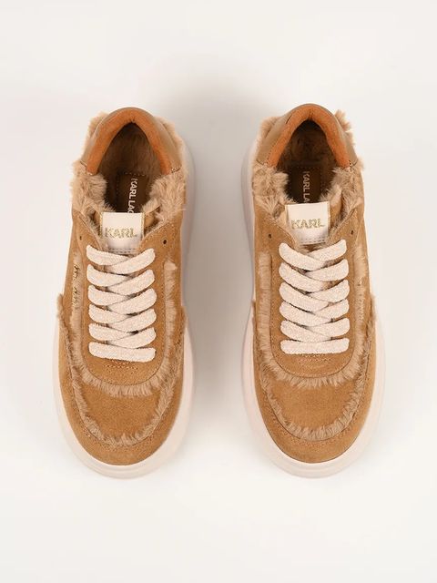 Karl Lagerfeld sneakersy zamszowe ANAKAPRI U damskie kolor brązowy KL63509