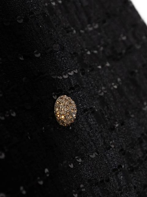 Alessandra Rich sequin button jacket - Black