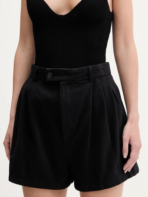 Filippa K szorty bawełniane damskie kolor czarny gładkie high waist 31368 - zdjęcie produktu nr 1