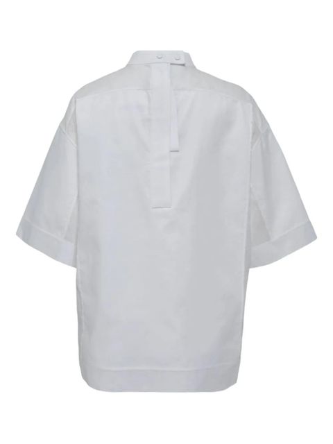 Jil Sander Organdy cotton top - White - zdjęcie produktu nr 2