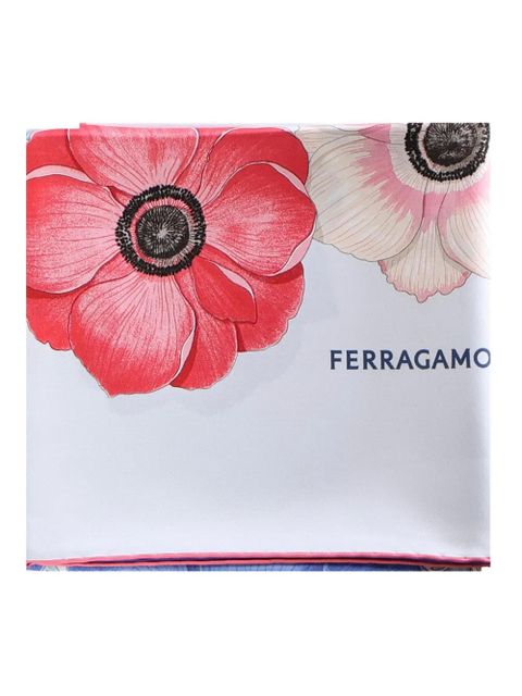 Ferragamo floral silk scarf - Blue - zdjęcie produktu nr 1