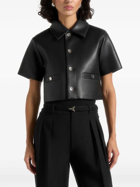 Manière De Voir Dory buttoned short-sleeve shirt - Black - zdjęcie produktu nr 1