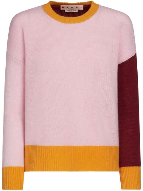 Marni colour-block cashmere jumper - Pink - zdjęcie produktu nr 1