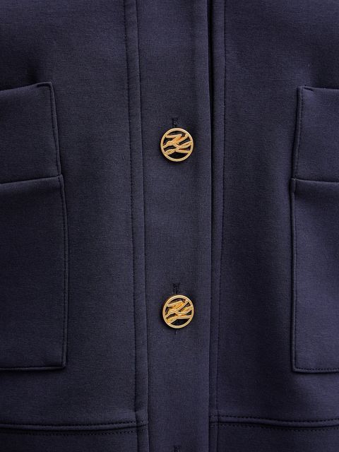 Karl Lagerfeld kardigan damski kolor granatowy lekki A4W20034