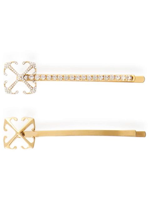 Off-White Arrow hair clip (set of two) - Gold