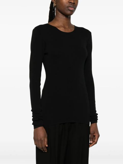 TOTEME compact cotton T-shirt - Black