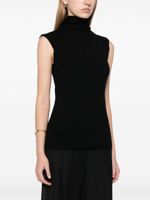 TOTEME scarf-detailing sleeveless top - Black