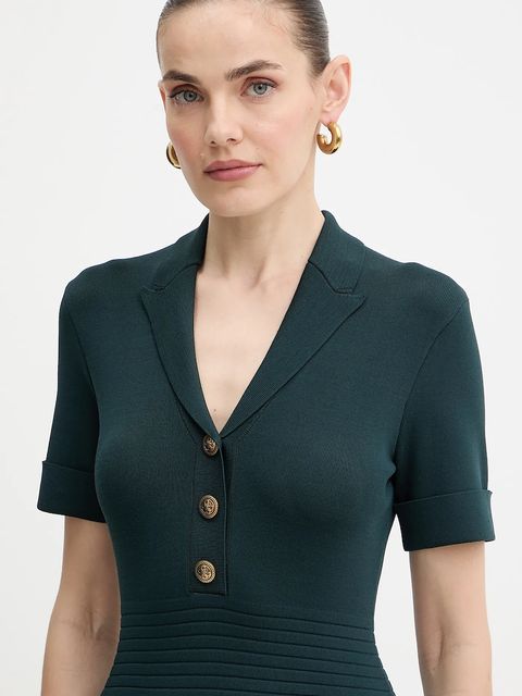 Guess sukienka FELICITY kolor zielony mini dopasowana W5YK29 Z0130