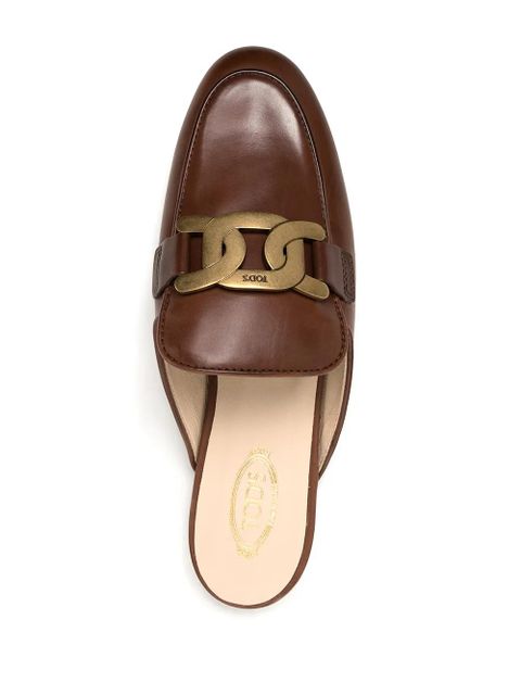 Tod's chain-detail mules - Brown