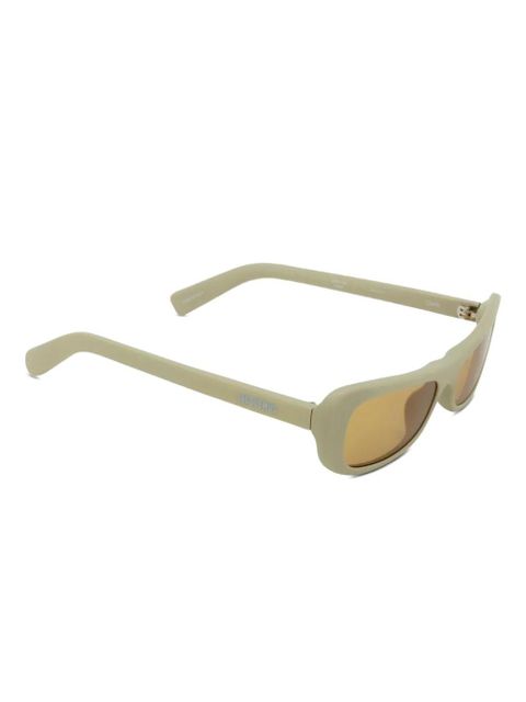 Jacquemus Capri rectangle-frame sunglasses - Green - zdjęcie produktu nr 2