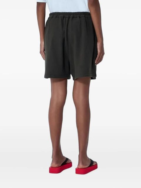 The Row elasticated-waistband French terry shorts - Black