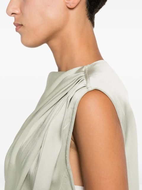 Jil Sander pleated sleeveless maxi dress - Green