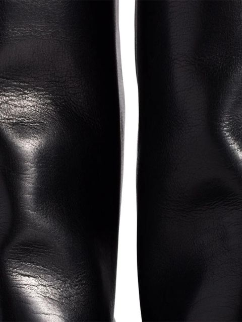 Miu Miu 75mm leather boots - Black - zdjęcie produktu nr 2