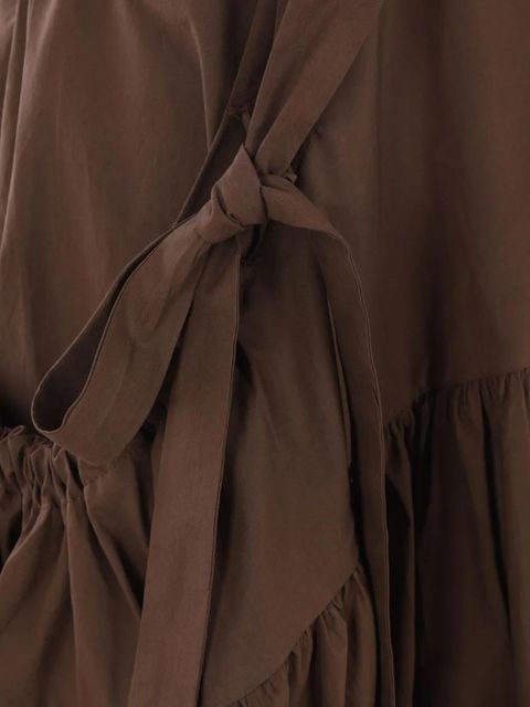 Cecilie Bahnsen bow-detail maxi skirt - Brown