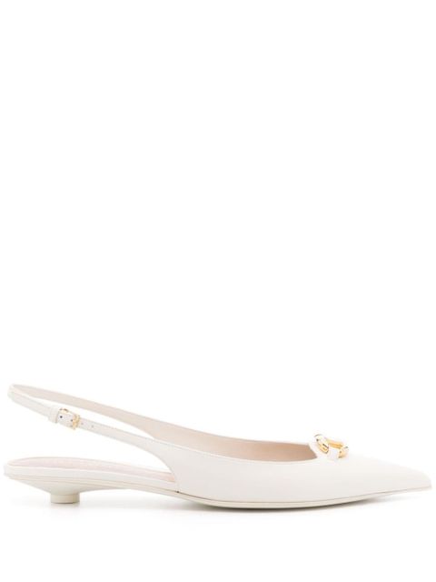 Valentino Garavani 20mm VLogo The Bold Edition slingback pumps - White