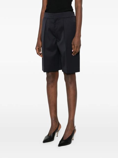 Victoria Beckham pleated-front shorts - Blue