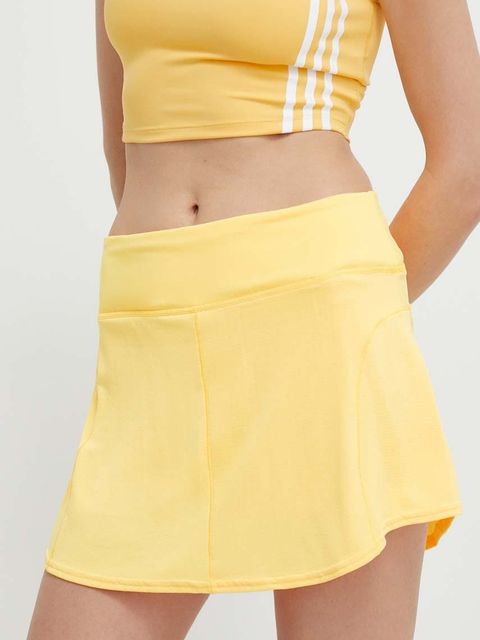 adidas Performance spódnica sportowa kolor żółty mini prosta IS7248 - zdjęcie produktu nr 1