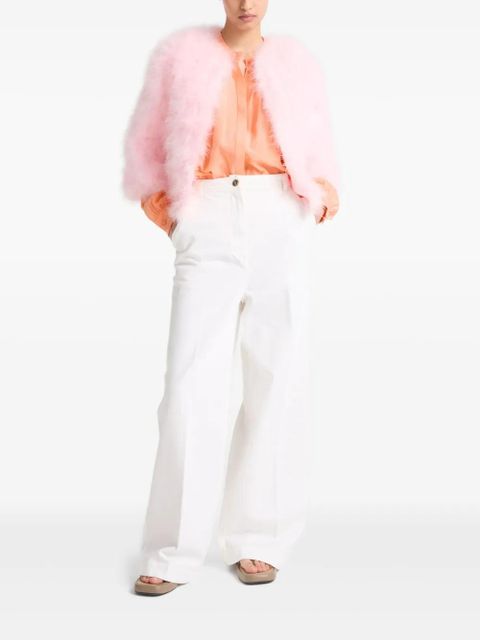 Yves Salomon feather jacket - Pink
